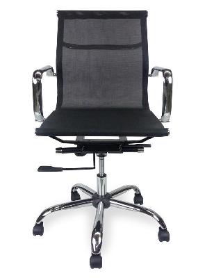 carter low back office chair - black mesh - with arms 