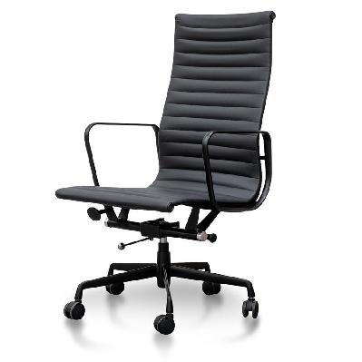 floyd high back office chair - full black - with arms 