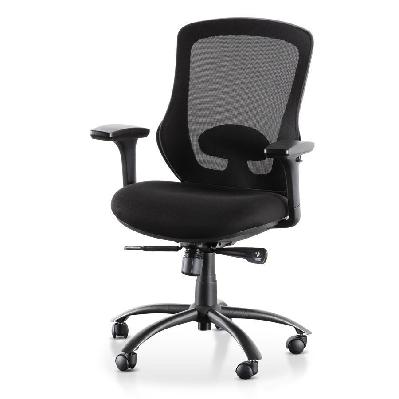 brice mesh office chair - full black - task chair - with arms 