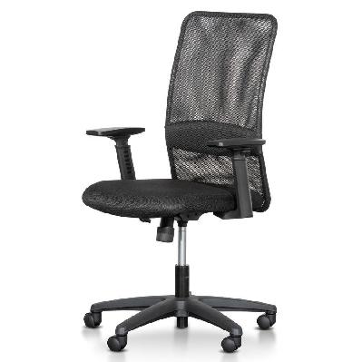 elroy mesh office chair - black - with arms 