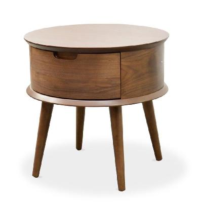 asta scandinavian side table - walnut 