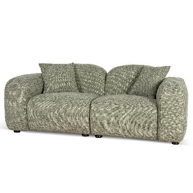 soma 2 seater sofa - coral light green 