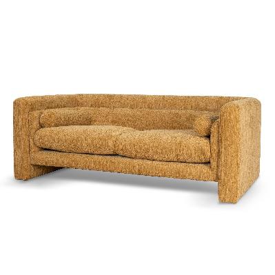 dilipa 2 seater fabric sofa - yellow sand 