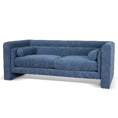 dilipa 2 seater fabric sofa - navy blue 
