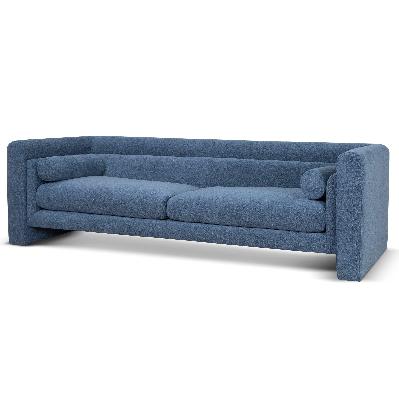 dilipa 3 seater fabric sofa - navy blue 