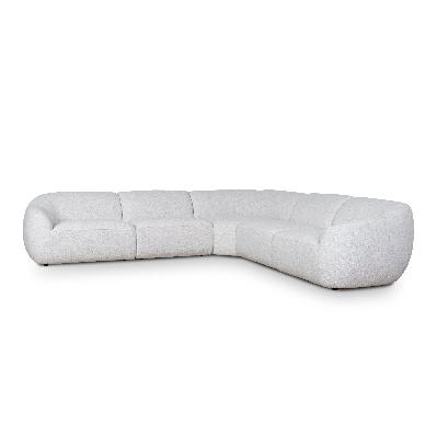howse corner fabric sofa - silver grey 
