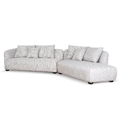 marius 3 seater right chaise sofa - sterling sand 