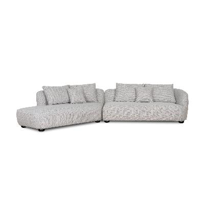 marius 3 seater left chaise sofa - sterling sand 