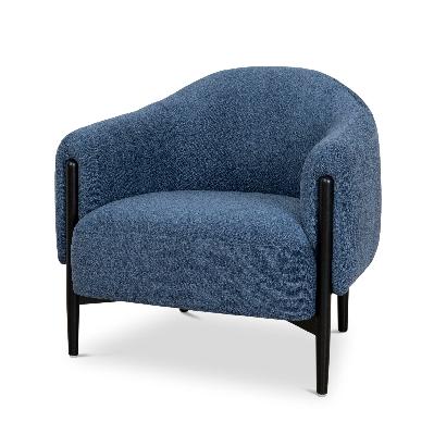 farina fabric armchair - navy blue
