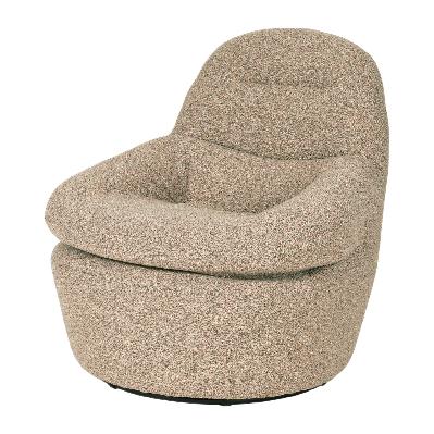 nalini swivel lounge chair - granite boucle