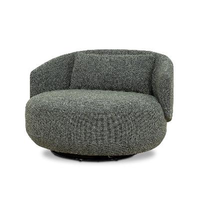 janis swivel armchair - moss green