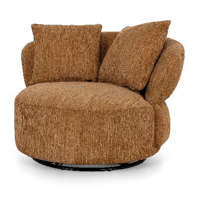 oasis swivel lounge chair - honey gold 