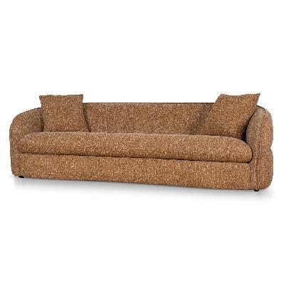aria 3 seater sofa - ginger brown 