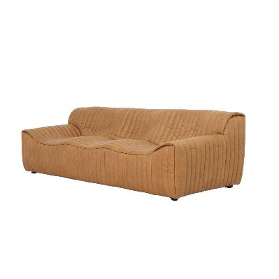 duvina 3 seater sofa - amber tan leather 