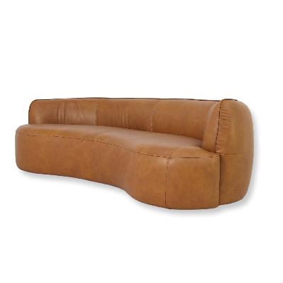 arcova 3 seater sofa - amber tan leather 