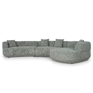 roly modular right chaise sofa - coral light green