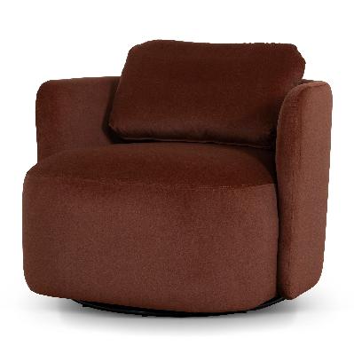 milo swivel armchair - red bronze