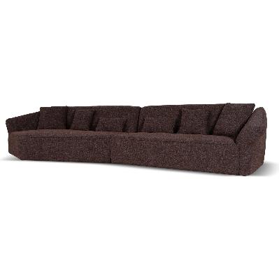 orlan right open modular sofa - moss brown 