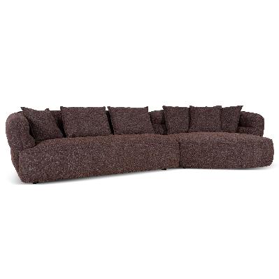 rowe right chaise sofa - moss brown
