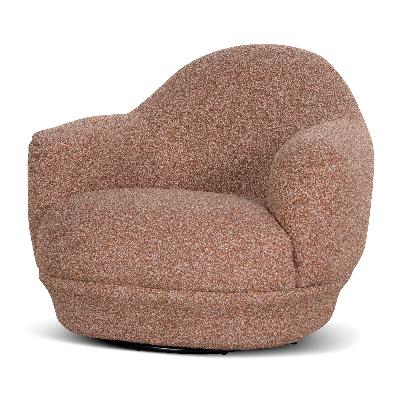 esmora swivel armchair - terracotta brown