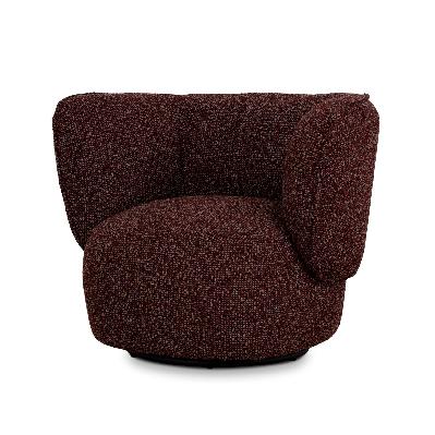 amara swivel armchair - burgundy fleck