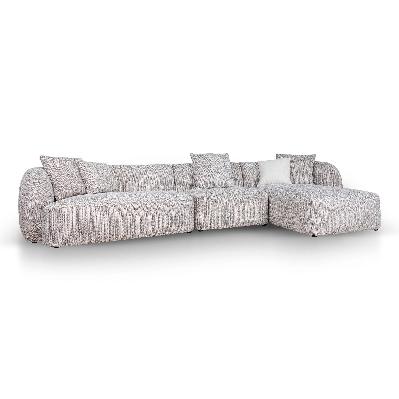 ravello 4 seater right chaise sofa - plush spec brown