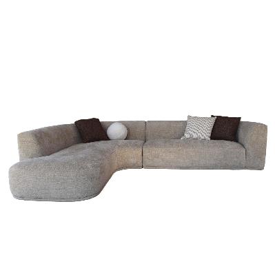 cavallo 4 seater left chaise sofa - lila beige