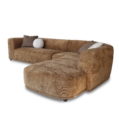 cavallo 4 seater right chaise sofa - lila nutmeg