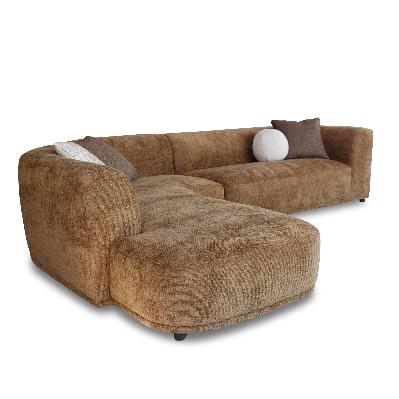 cavallo 4 seater left chaise sofa - lila nutmeg
