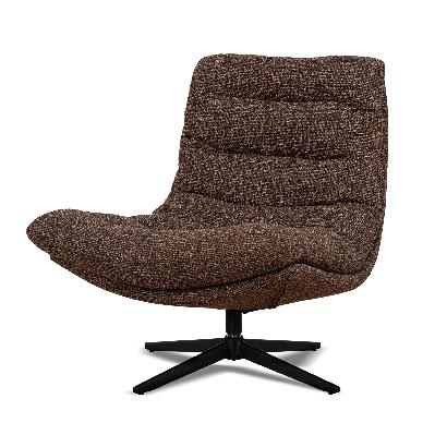 marenzo black lounge chair - verona cinnamon weave