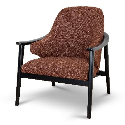 kiki fabric armchair - gingerbread brown 