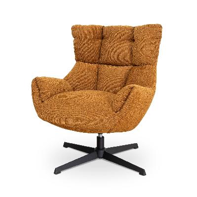 orion swivel armchair - honey yellow