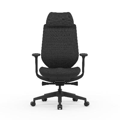 velsan mesh office chair - full black with headrest