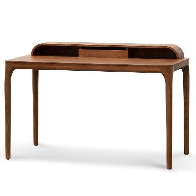 reva wooden home office desk - walnut 