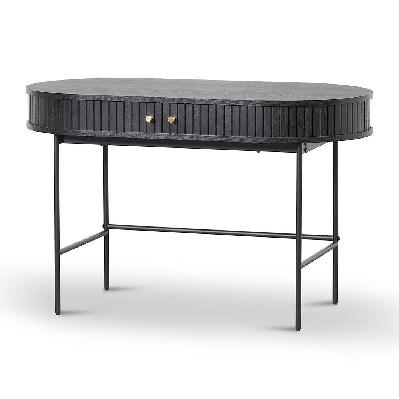 dania 1.2m home office desk - full black 