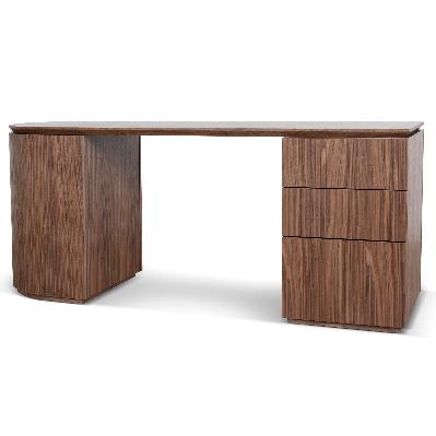 albina 1.77m right drawer office desk - walnut