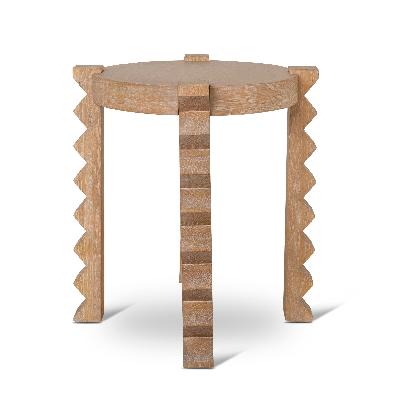 maria round side table - natural