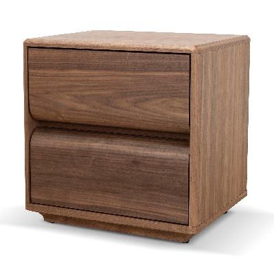 annika 50cm bedside table - walnut