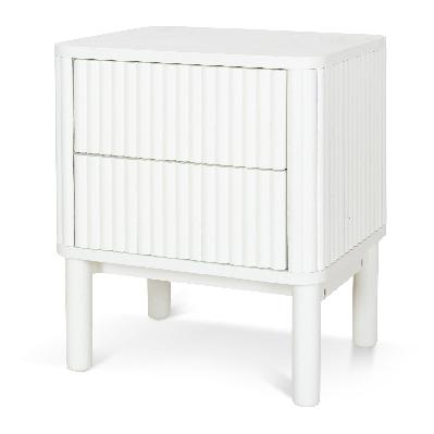 melita bedside table - white