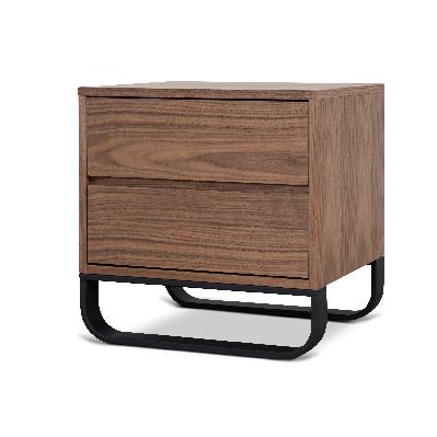 strado 55cm bedside table - walnut