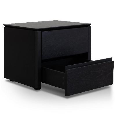 norris bedside table - black oak veneer 