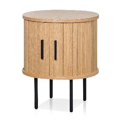 dania round side table - natural 