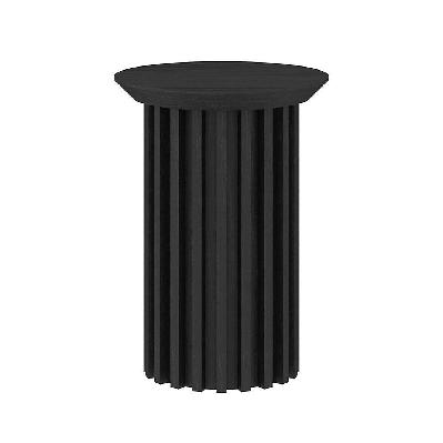 lisa round side table - black oak 