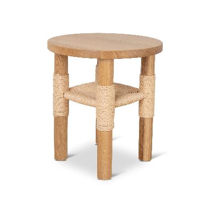 smith 42cm round side table - natural 
