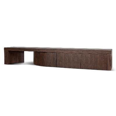 ruvo extendable tv entertainment unit - walnut 