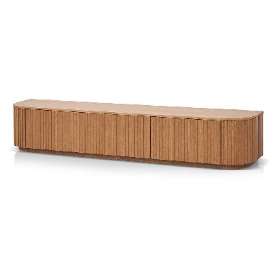 marty 2.4m tv entertainment unit - natural oak 