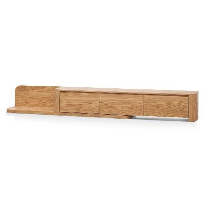 anna extendable tv entertainment unit - natural oak 