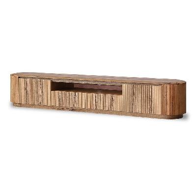 adsila 2.4m tv entertainment unit - marri natural 