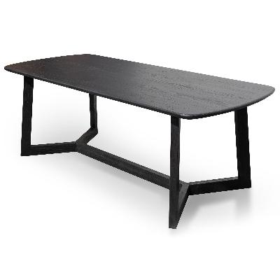 massey 2.2m wooden dining table - black