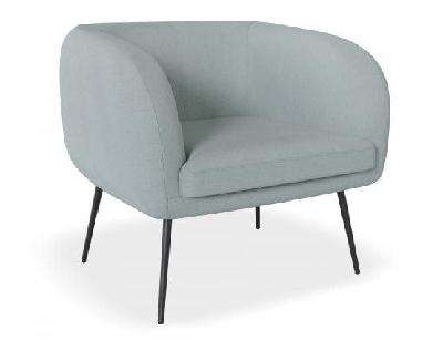 amour sky blue armchair - brushed matt gold legs 